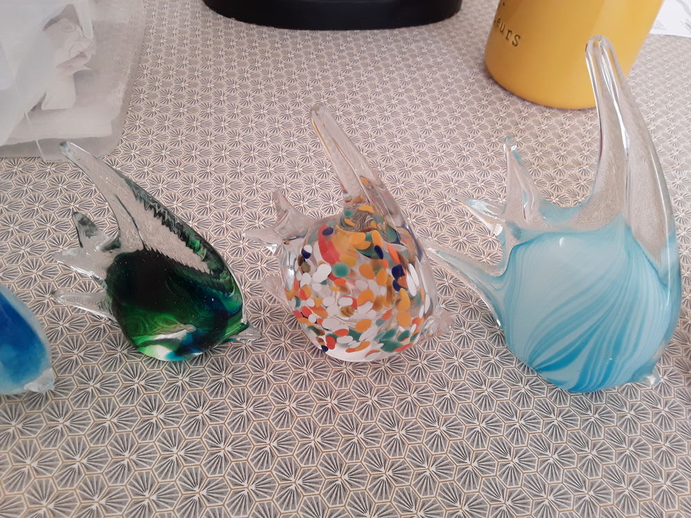 Lot de poissons en verre excellent etat Décoration