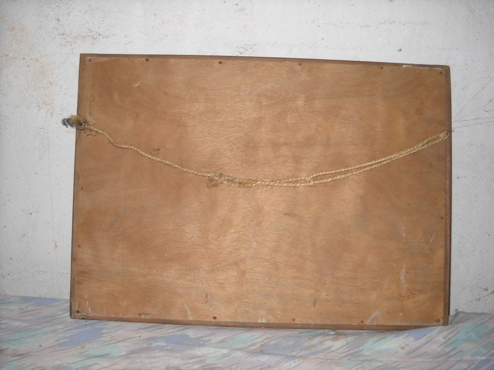 ancien cadre bois massif de 1963 Décoration