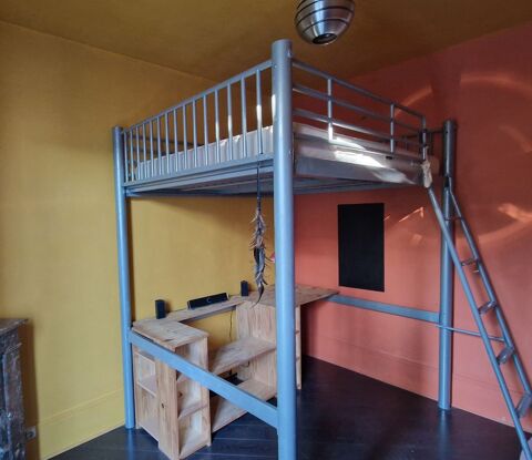 lit mezzanine 140x190mm, m�tal tr�s peu servi
110 Domont (95)