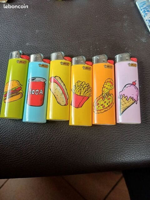 6 briquets Bic neuf s�rie fast food fonctionne ve nte en lot 30 Viriat (01)