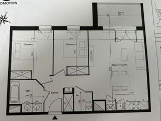  Appartement � vendre 3 pi�ces 59 m�