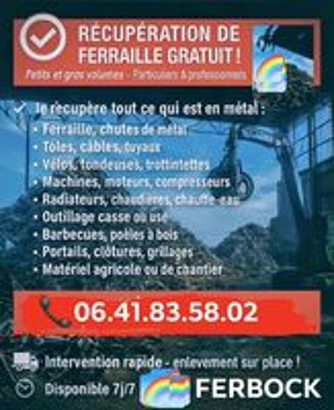  Débarras évacuation ferraille  