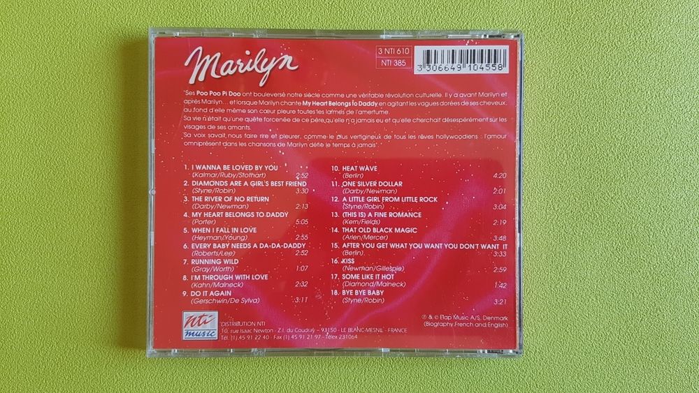 MARILYN LA LEGENDE CD et vinyles