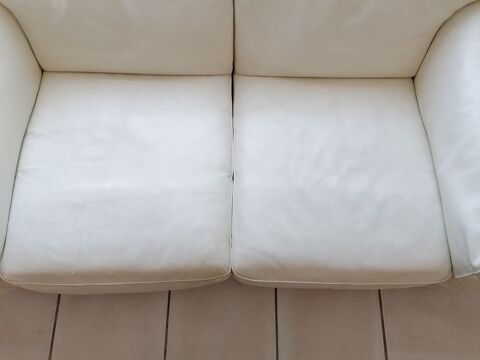 2 canaps cuir vachette blanc 2000 Le Palais-sur-Vienne (87)
