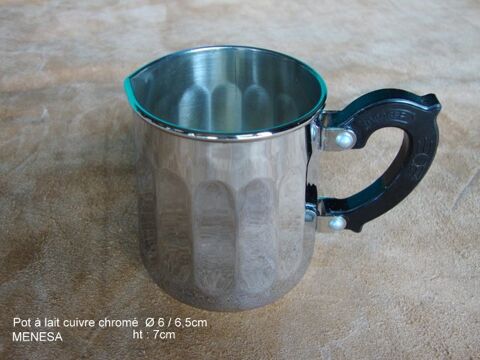 Pot � lait MENESA, cuivre chrom� avec poign�e d�corative 15 Esp�raza (11)