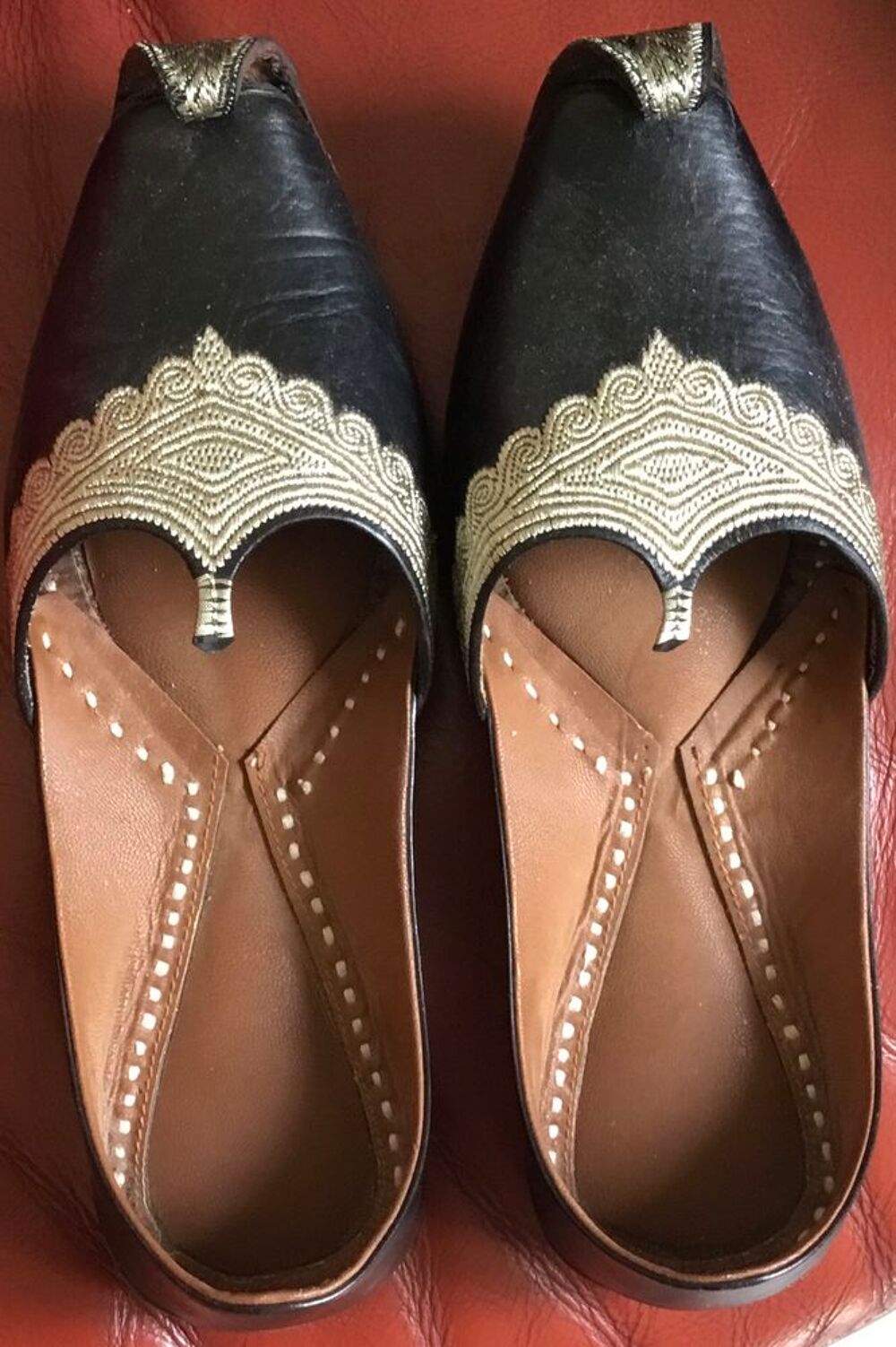 Paire de babouches indienne homme Chaussures