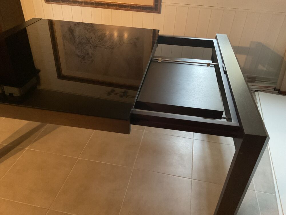 Table bois massif et verre Meubles
