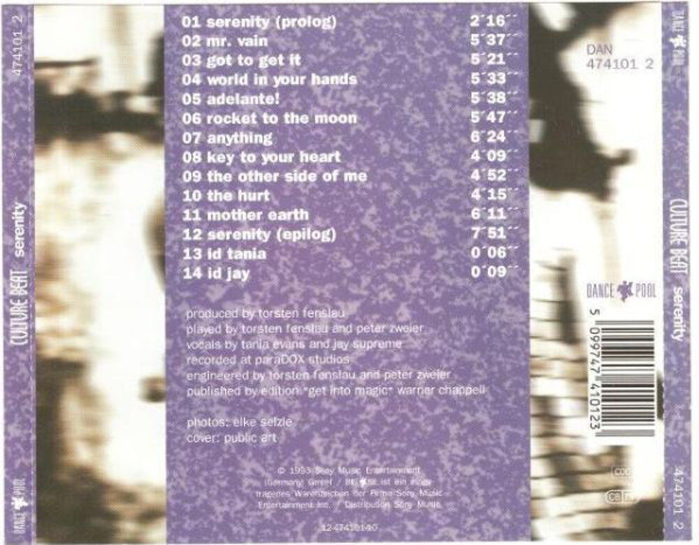 cd Culture Beat ?? Serenity (etat neuf) CD et vinyles