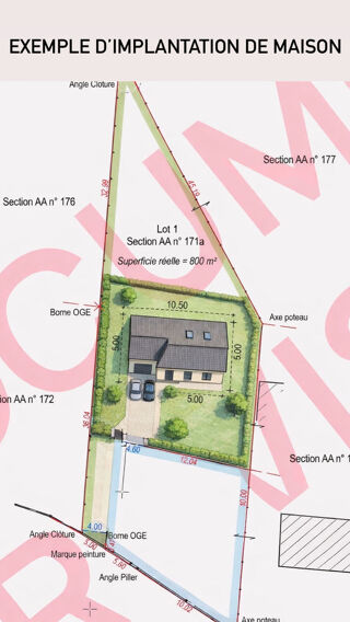  Terrain � vendre 800 m�