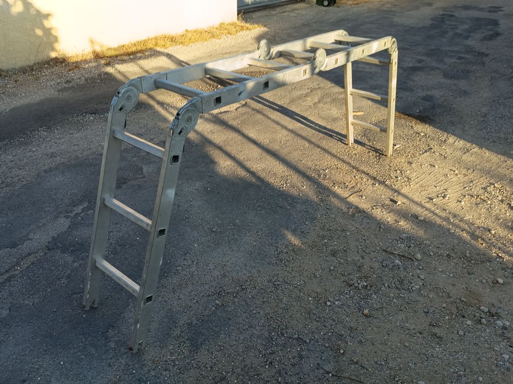 echelle pliante echaffaudage Multifonctionnelle alu 3,5 m Bricolage