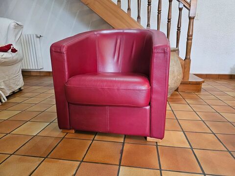 fauteuil cuir rouge 0 Merpins (16)