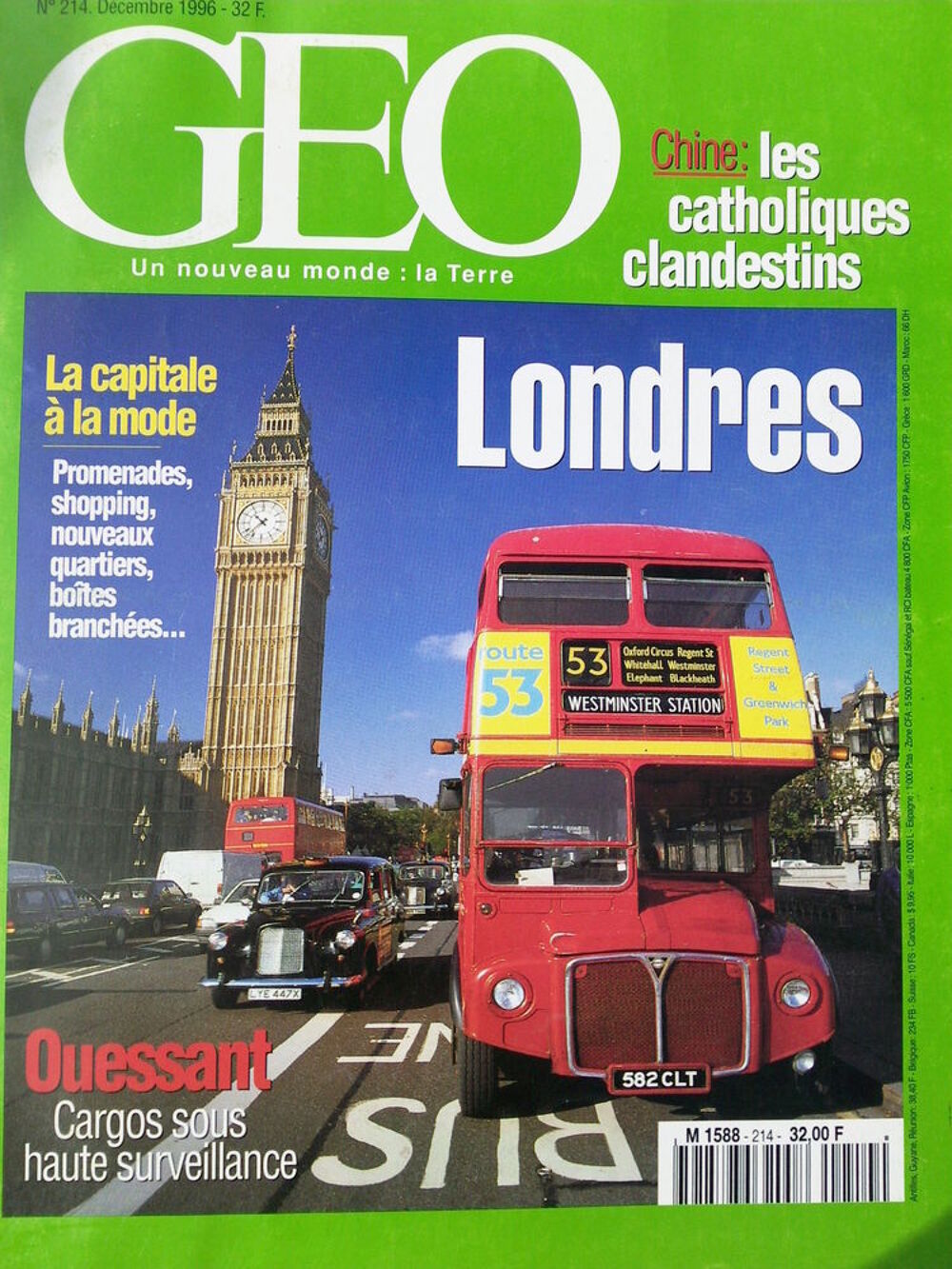 GEO N&deg;214 D&eacute;cembre 96 Londres Livres et BD