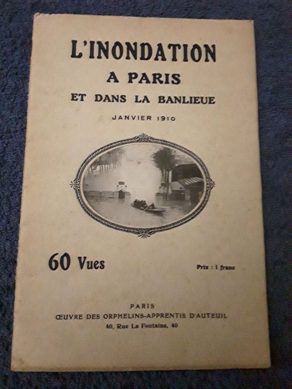 Album carte postale inondation a Paris 1910 