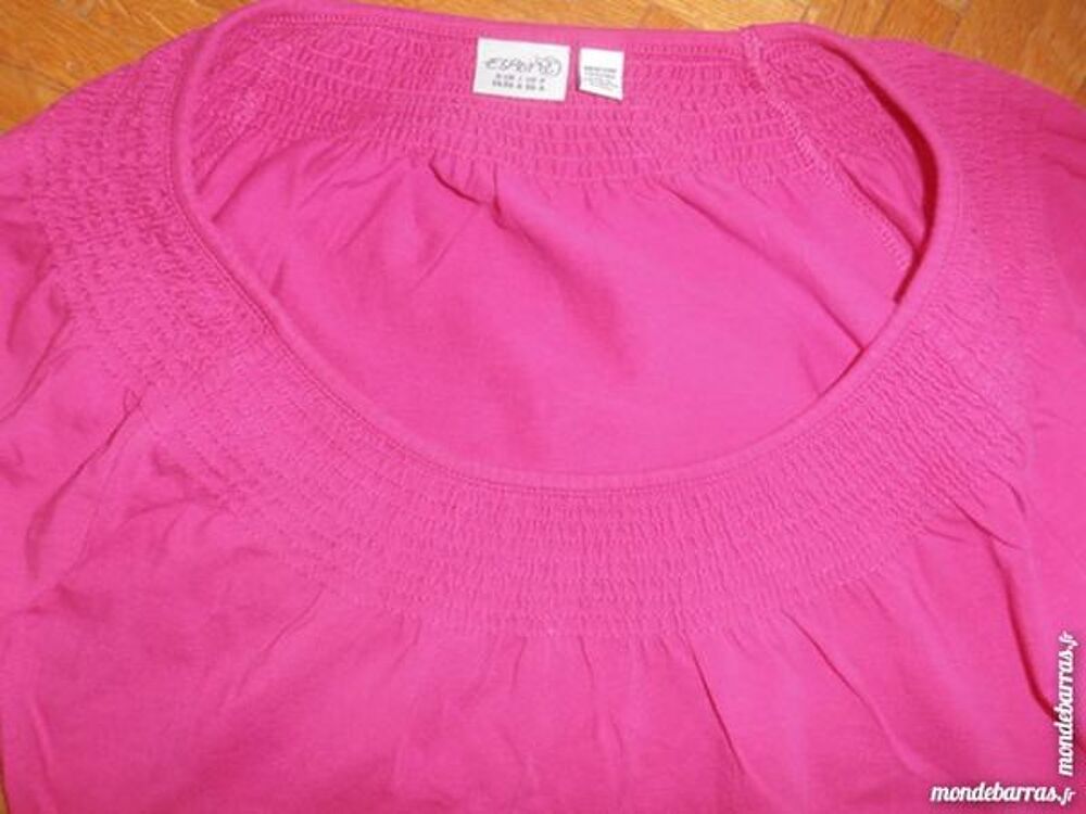 Tee-shirt manches longues fuchsia (V6) Vtements