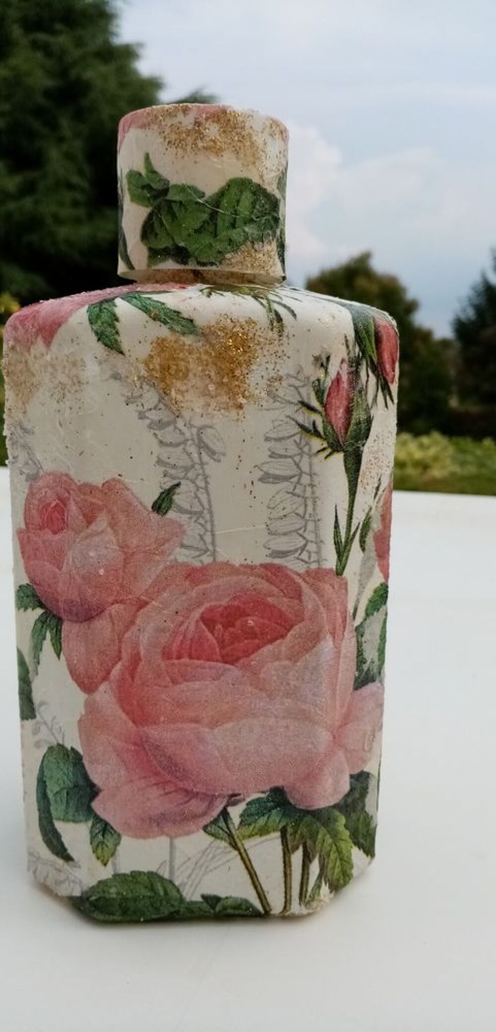 BOUTEILLE EN VERRE DECOREE Décoration