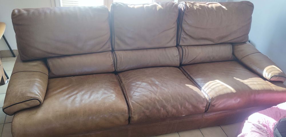 canape cuir 3 places Meubles