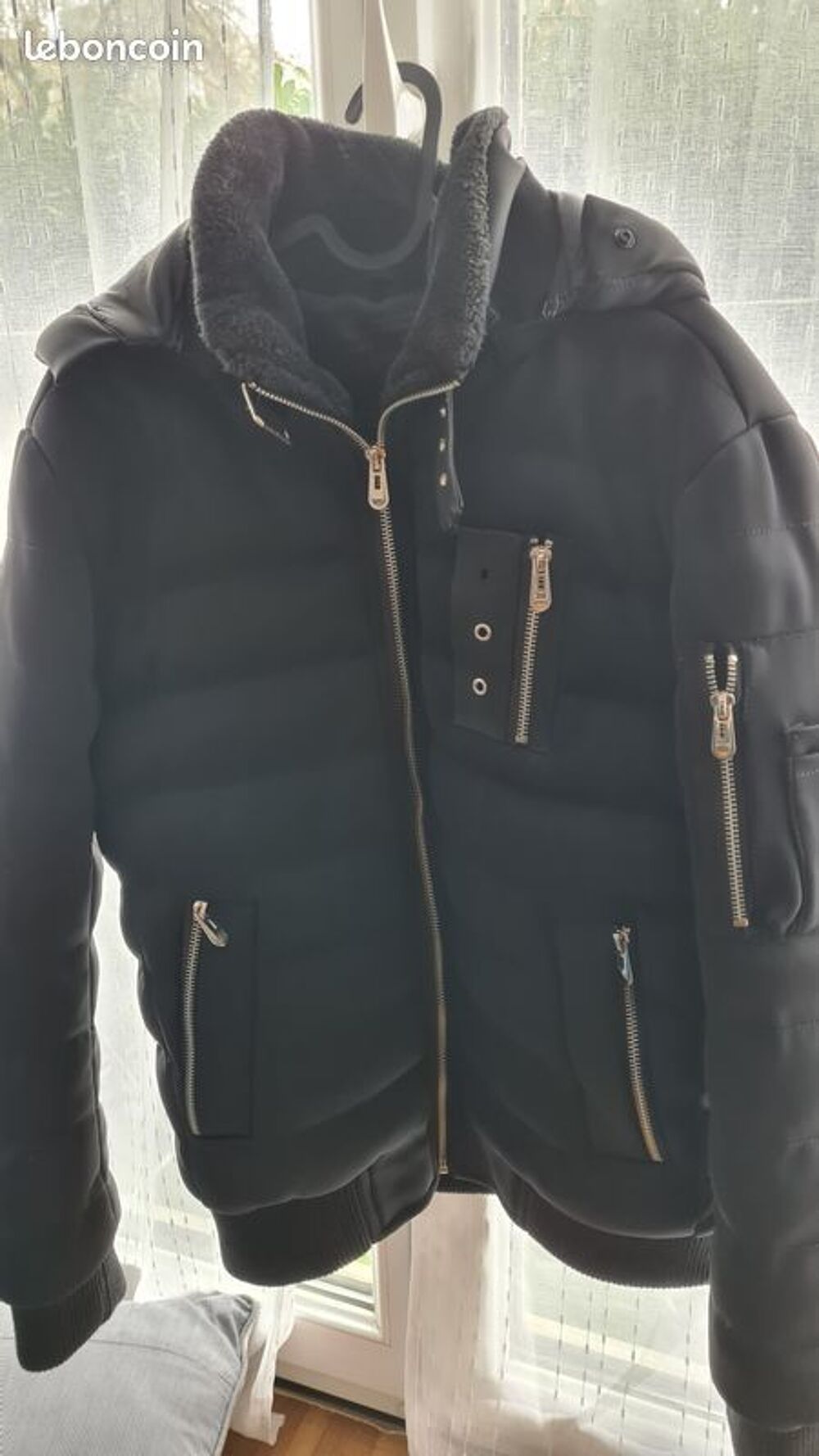Blouson noir adulte ou jeune gar&ccedil;on Vêtements