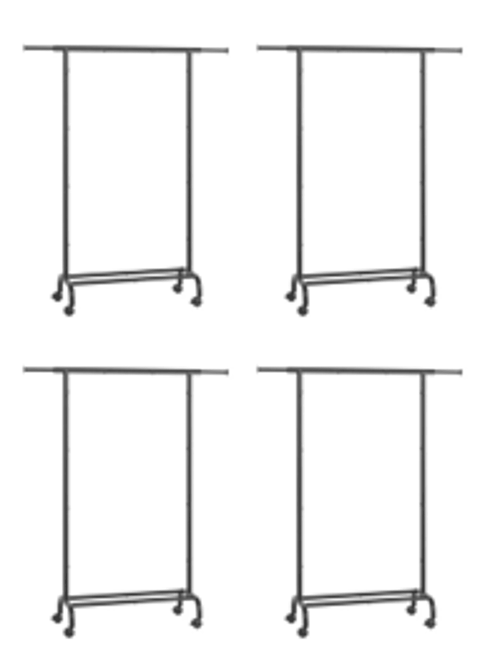 Tout neuf lot de 4 Porte-Manteau &agrave; Roulettes Extensibles Meubles