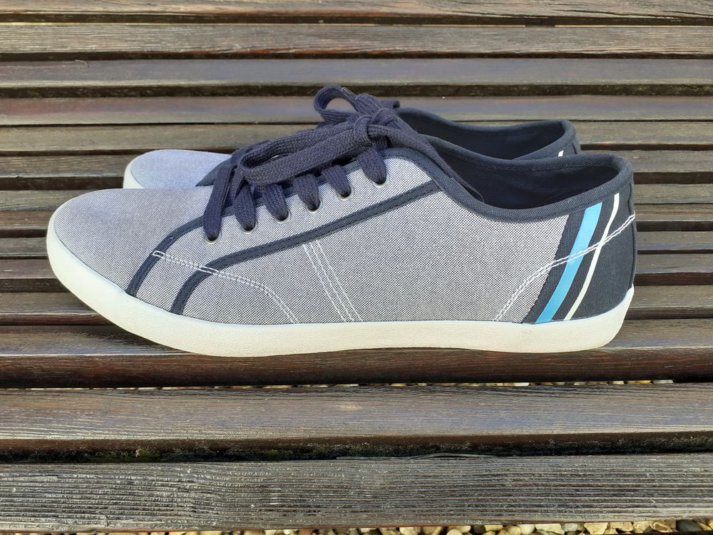 Baskets homme marque Creeks en toile gris bleu neuve T45 Chaussures