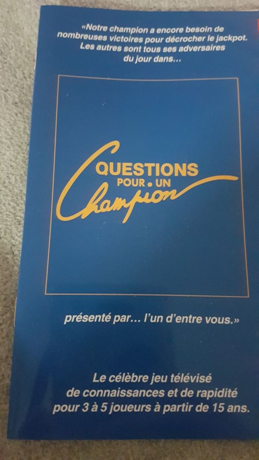 jeu soci&eacute;t&eacute; Question pour un Champion Jeux / jouets