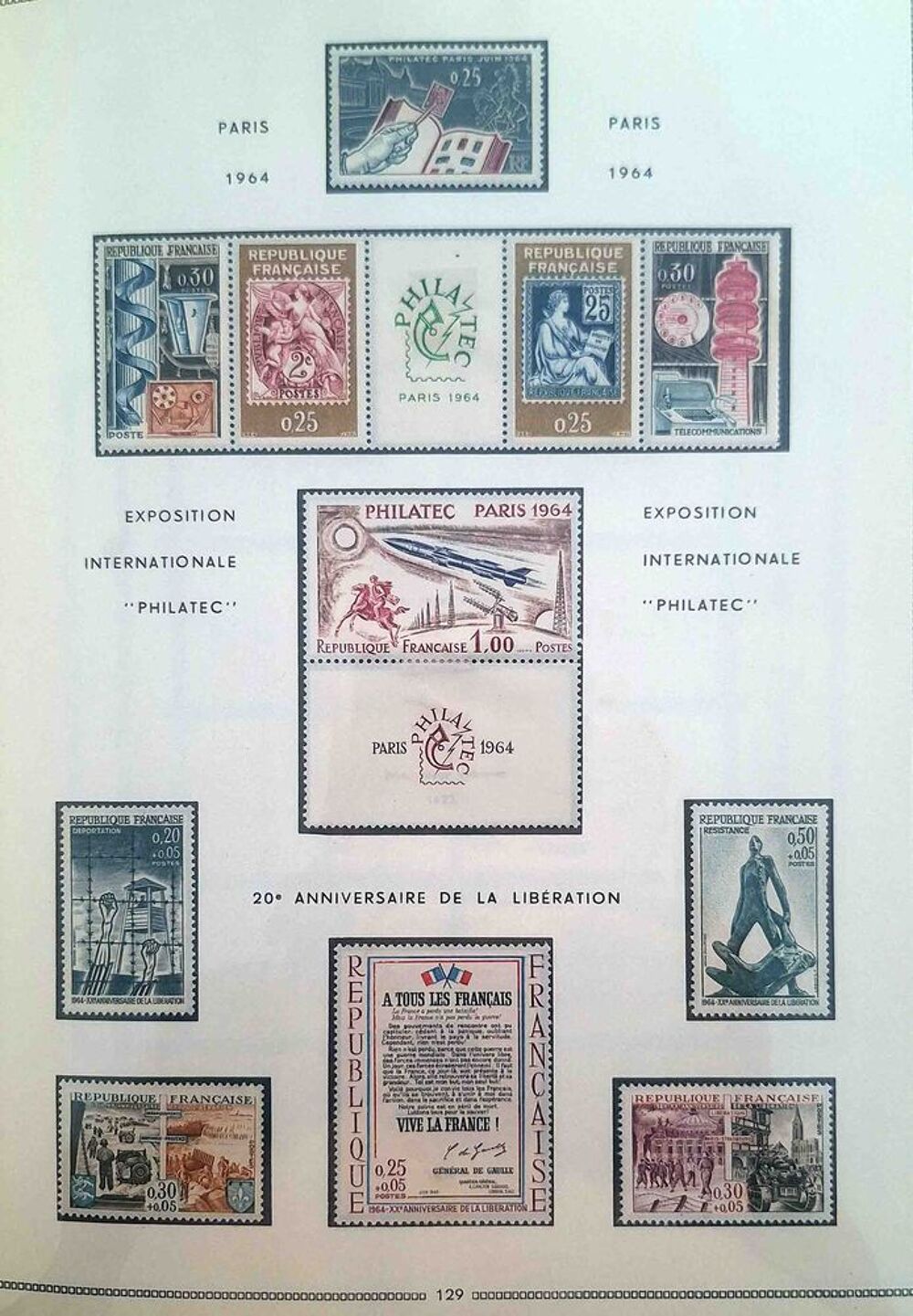 S&eacute;rie de timbres de collection de France G14 