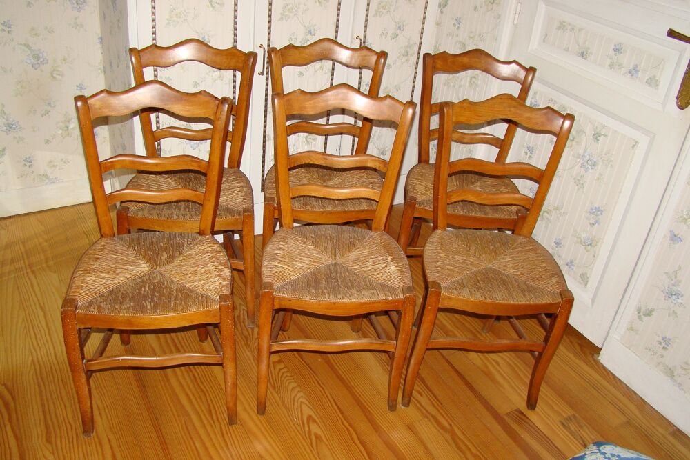 6 chaises paill&eacute;es en merisier - Epoque Louis-Philippe 1830 Meubles