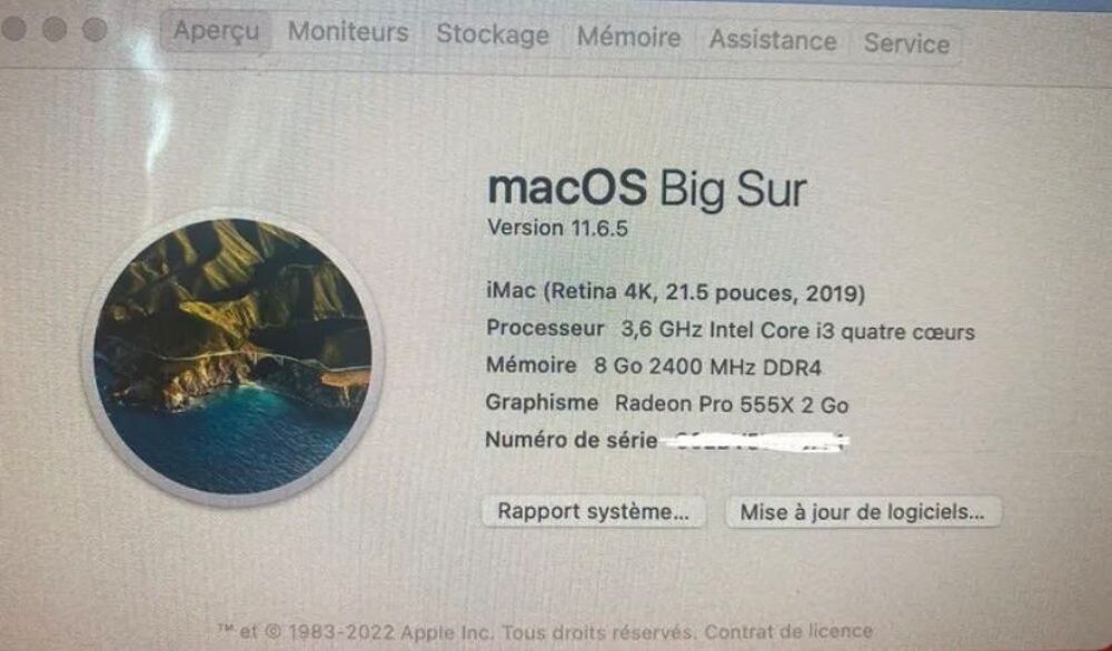 Imac 21,5 pouces Matériel informatique
