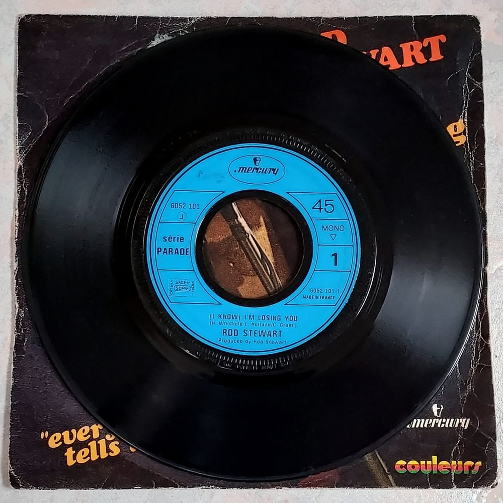 ROD STEWART -45t- I KNOW I'M LOSING YOU - Fr. SACEM 1971 CD et vinyles