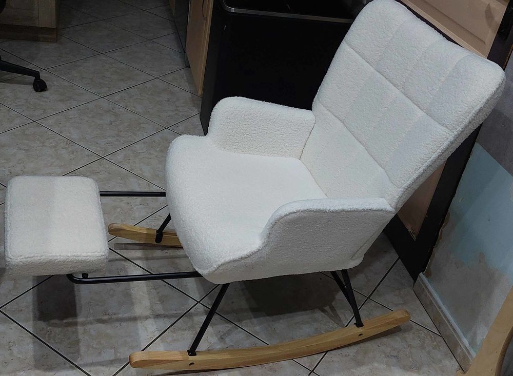 Fauteuil &agrave; Bascule avec Repose-Pieds Meubles