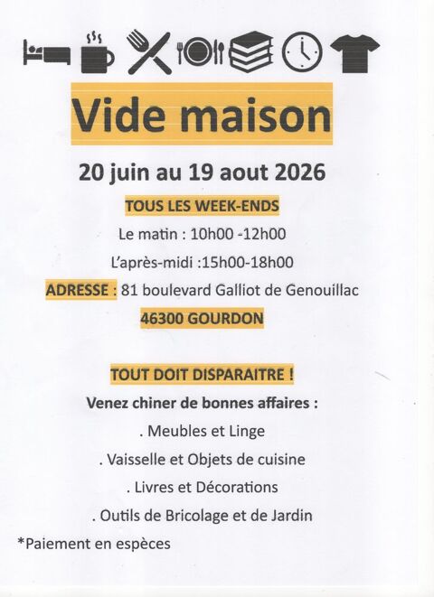 Vide Maison  Gourdon Gourdon (46)