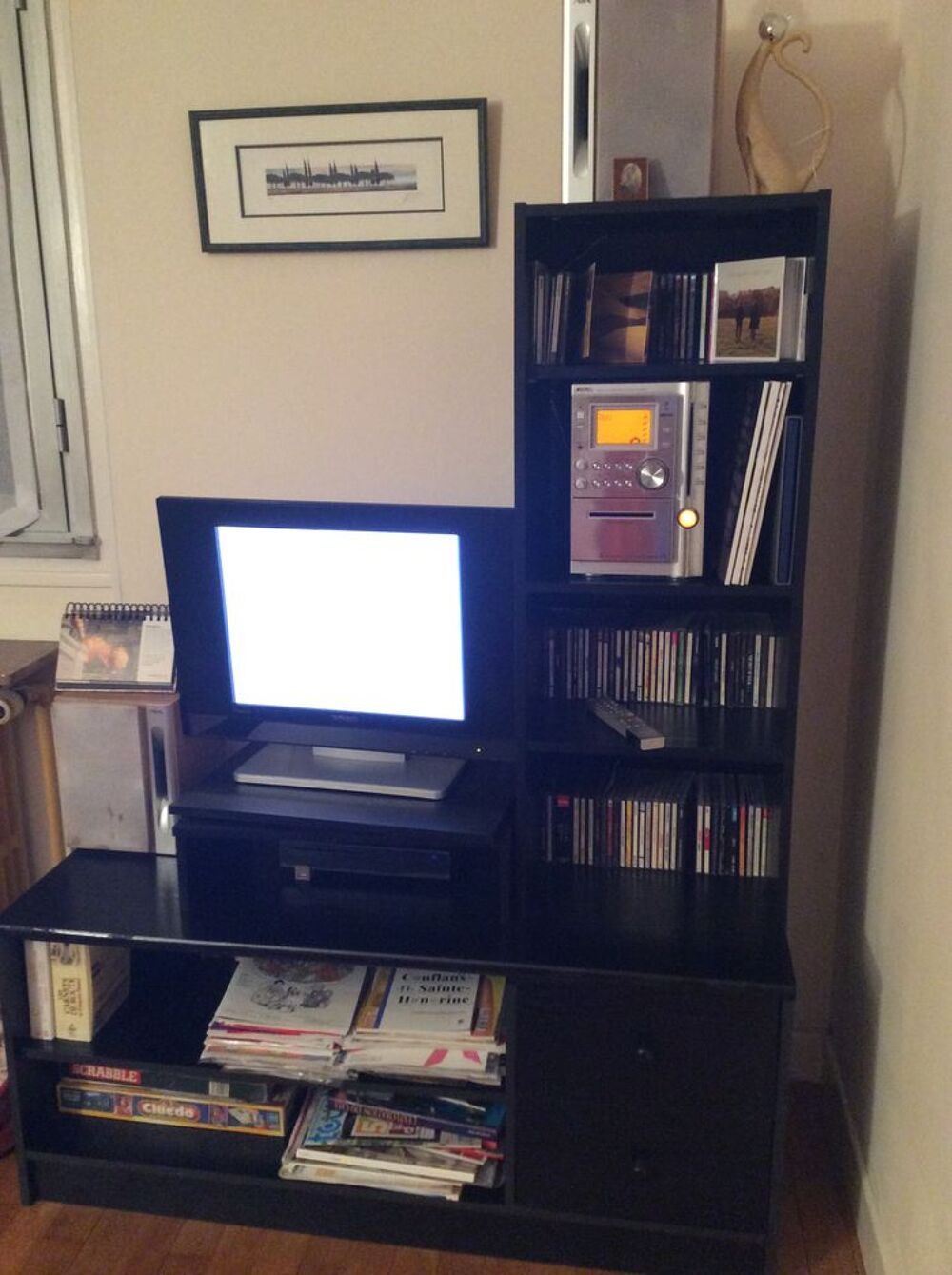 Ensemble meuble hifi et vaisselier Ikea noir Meubles