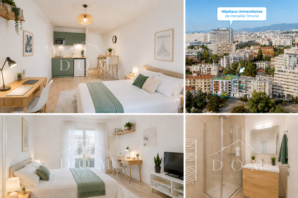 Location Appartement studio neuf meublé 26 m² 13010 Marseille Marseille 10