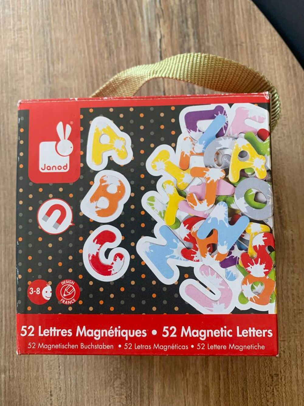 Mallette jeu en bois Janod " 52 lettres ma Jeux / jouets