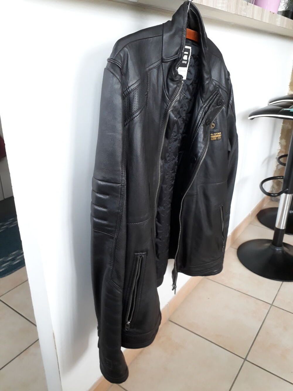 Blouson cuir demi saison Vêtements