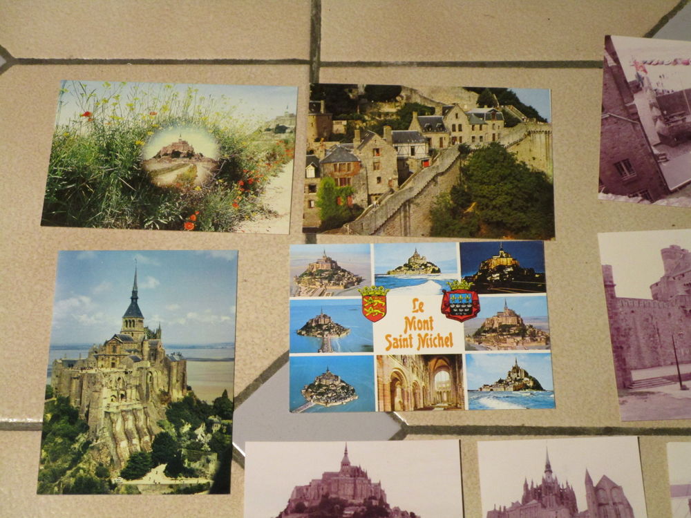 LOT CARTE POSTALE+VRAI PHOTOS"MONT-SAINT-MICHEL" 