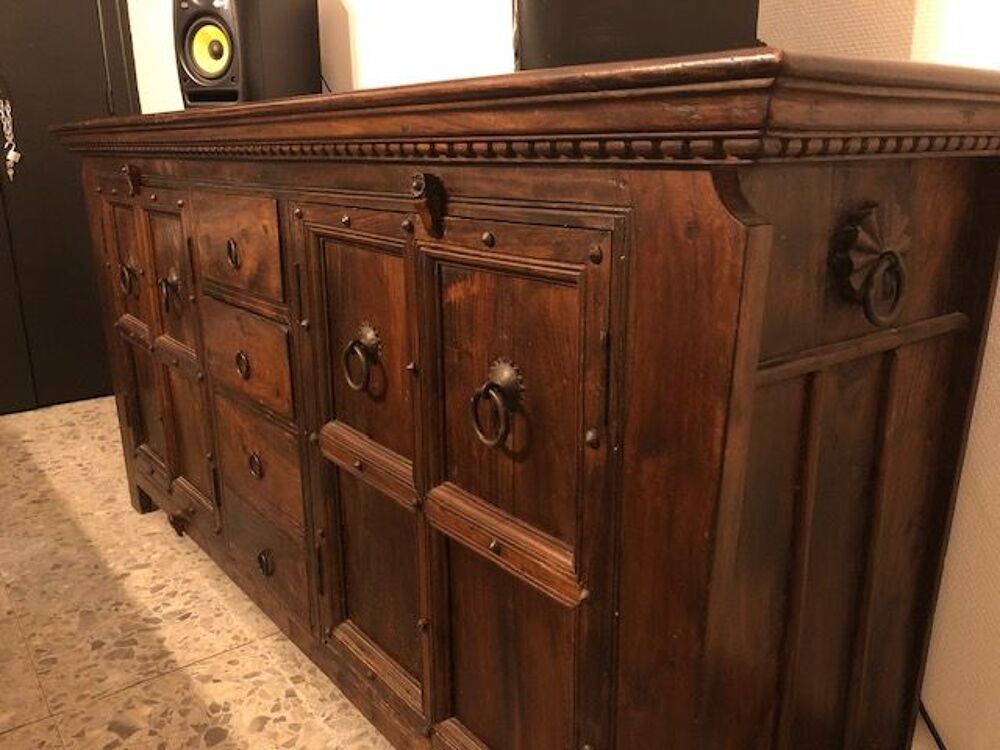 Buffet bas en bois massif style colonial Meubles