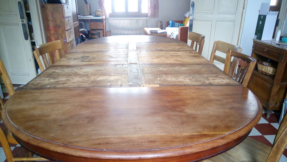 Table ancienne bois massif extensible trois rallonges Meubles