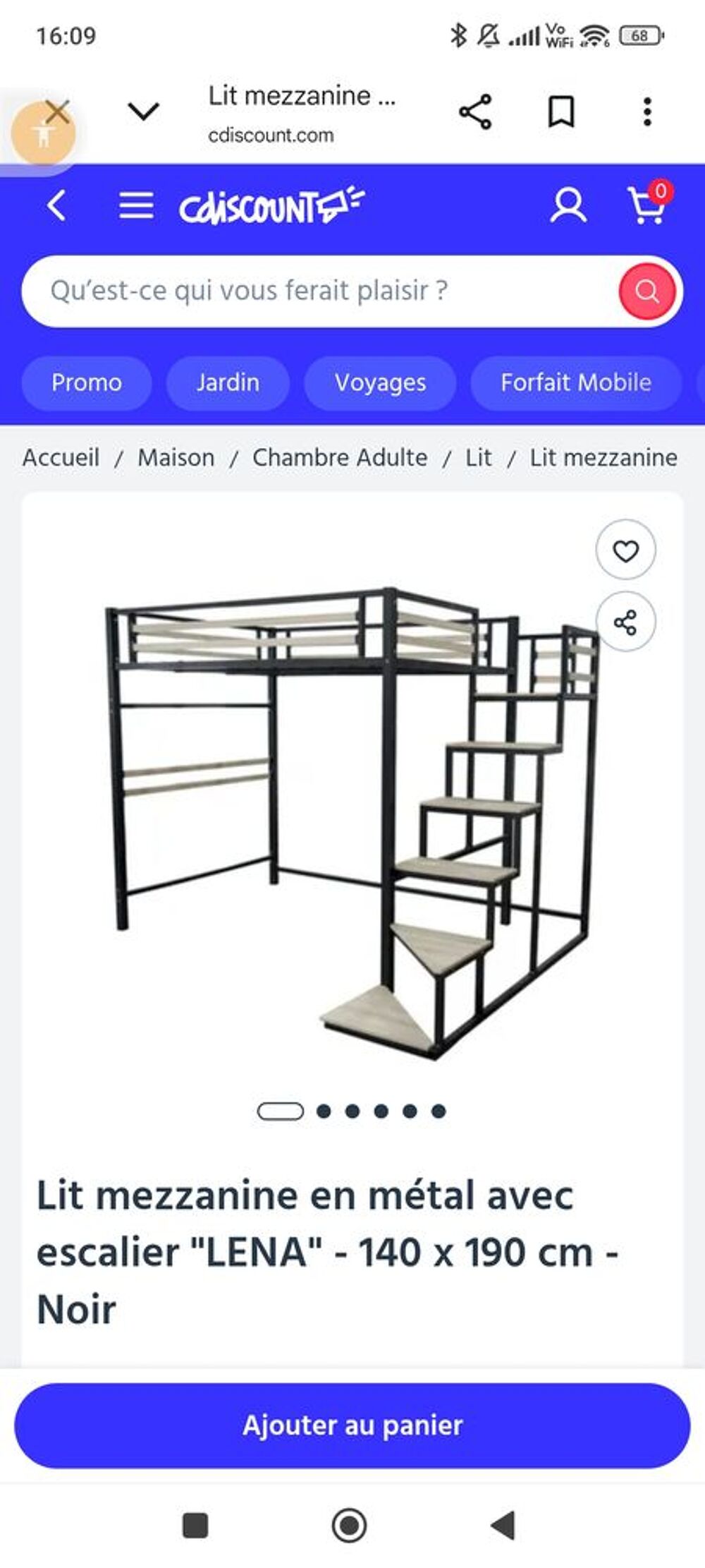 Mezzanine noire Meubles