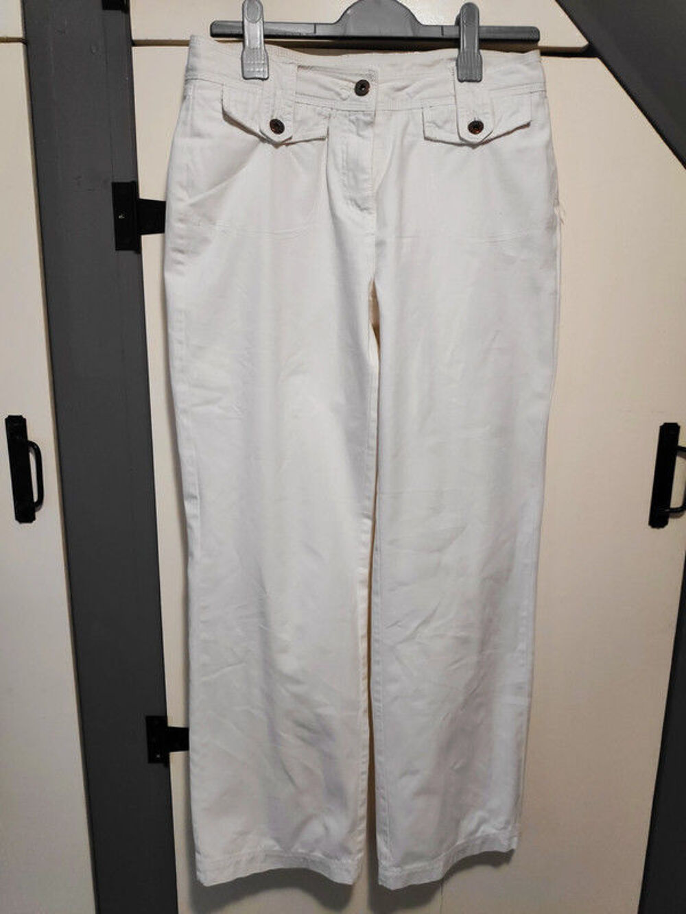 Pantalon blanc de qualit&eacute; Vtements