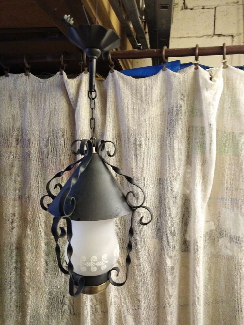 Lanterne fer et v&eacute;rine Décoration