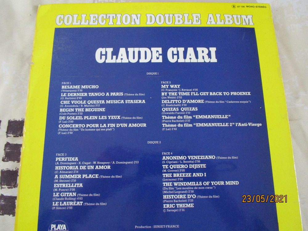 lot de trois disques vinyles "guitare" CD et vinyles