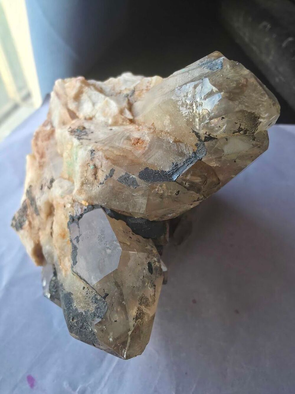 Superbe Groupe de Cristaux Citrine Katanga Congo 382g-Pi&egrave;ce de Collection 