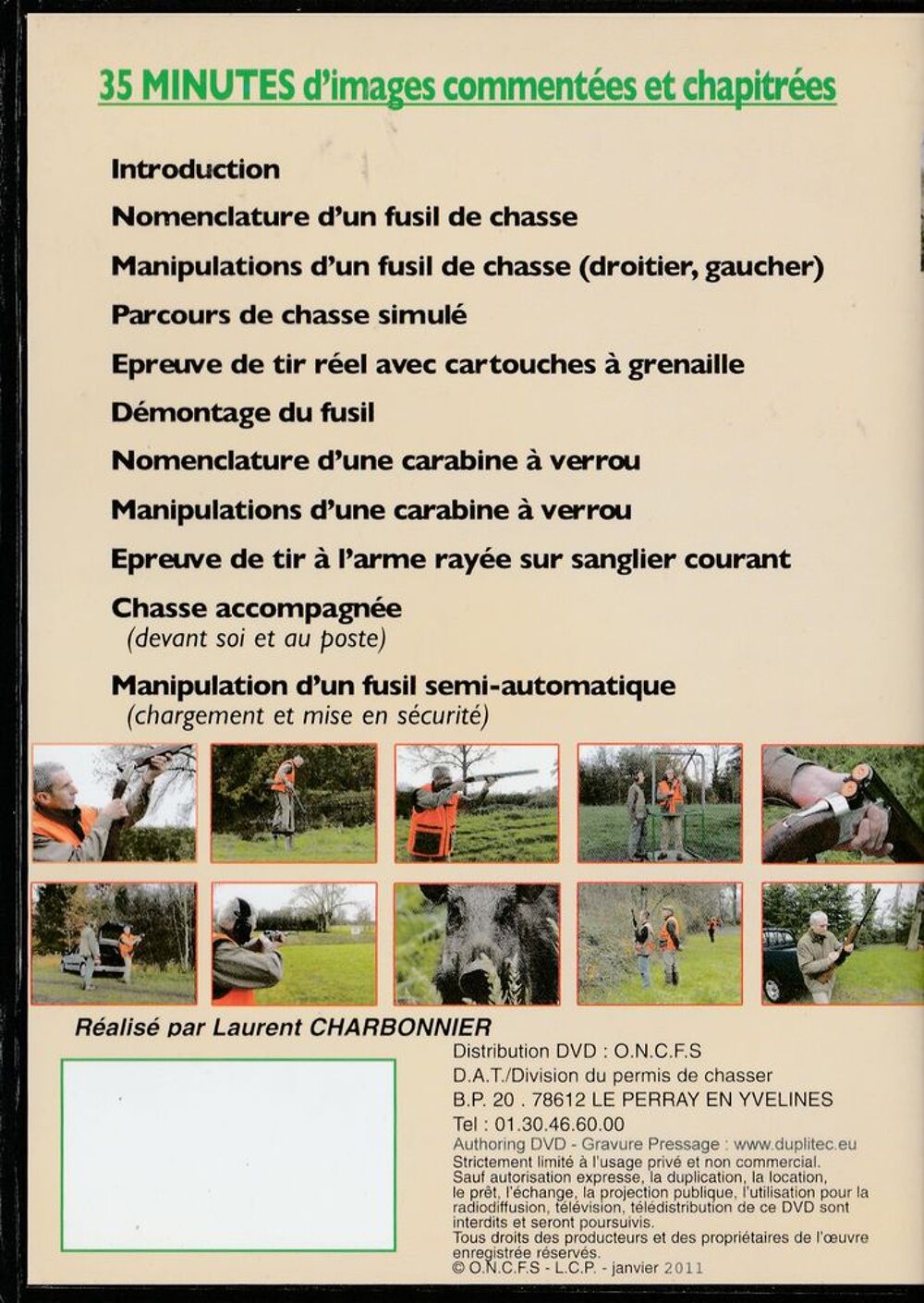 l'examen pratique du permis de chasser et la s&eacute;curit&eacute; DVD et blu-ray