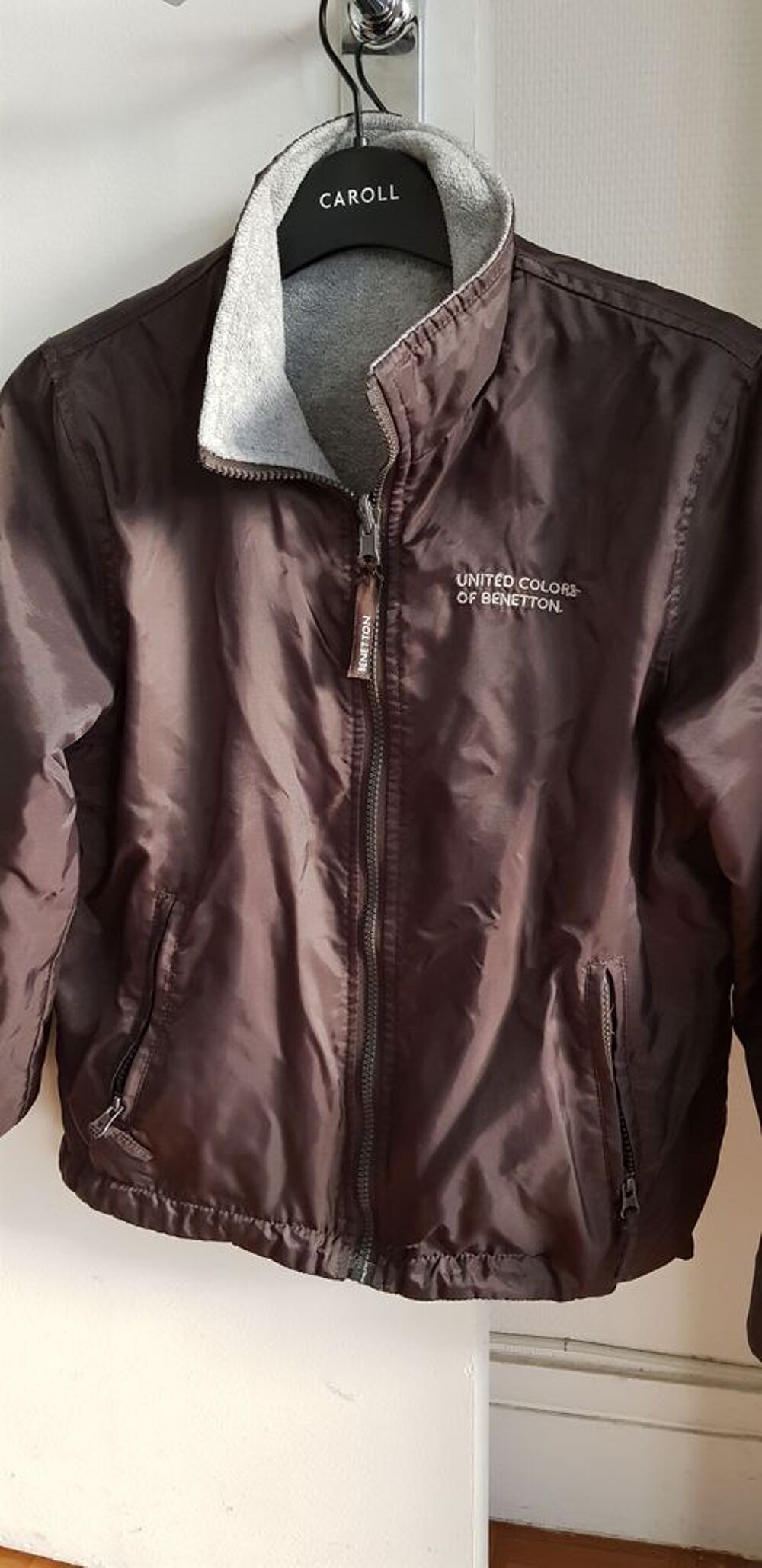 Veste marron/grise Benetton gar&ccedil;on Vêtements enfants