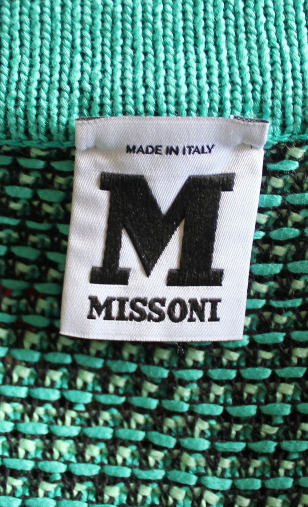 Manteau maille turquoise MISSONI T.38 Fr Vtements