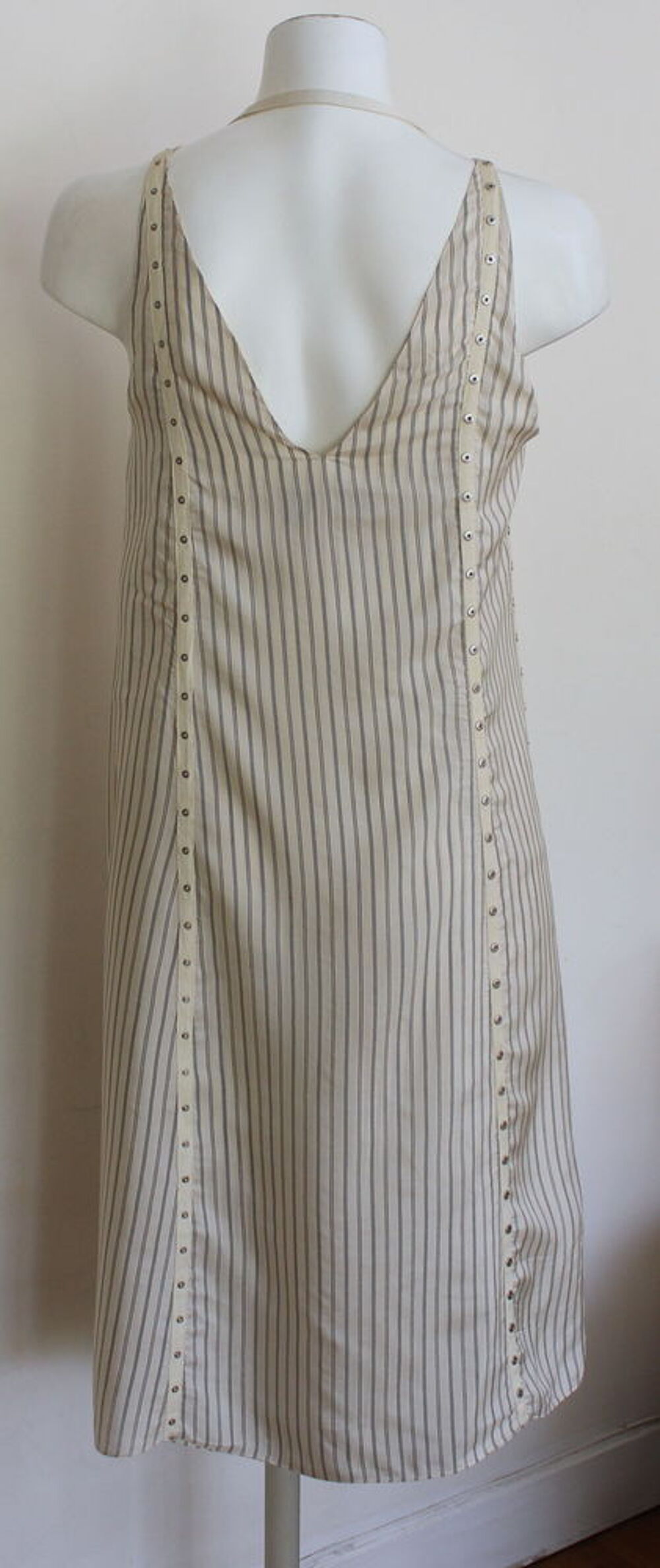Robe soie ray&eacute;e GILLES ROZIER T.36 Fr Vêtements