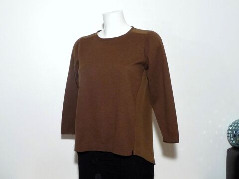 Top/ Pull Coton et Soie � Marron Manches Longues-Monoprix 30 Paris 15 (75)