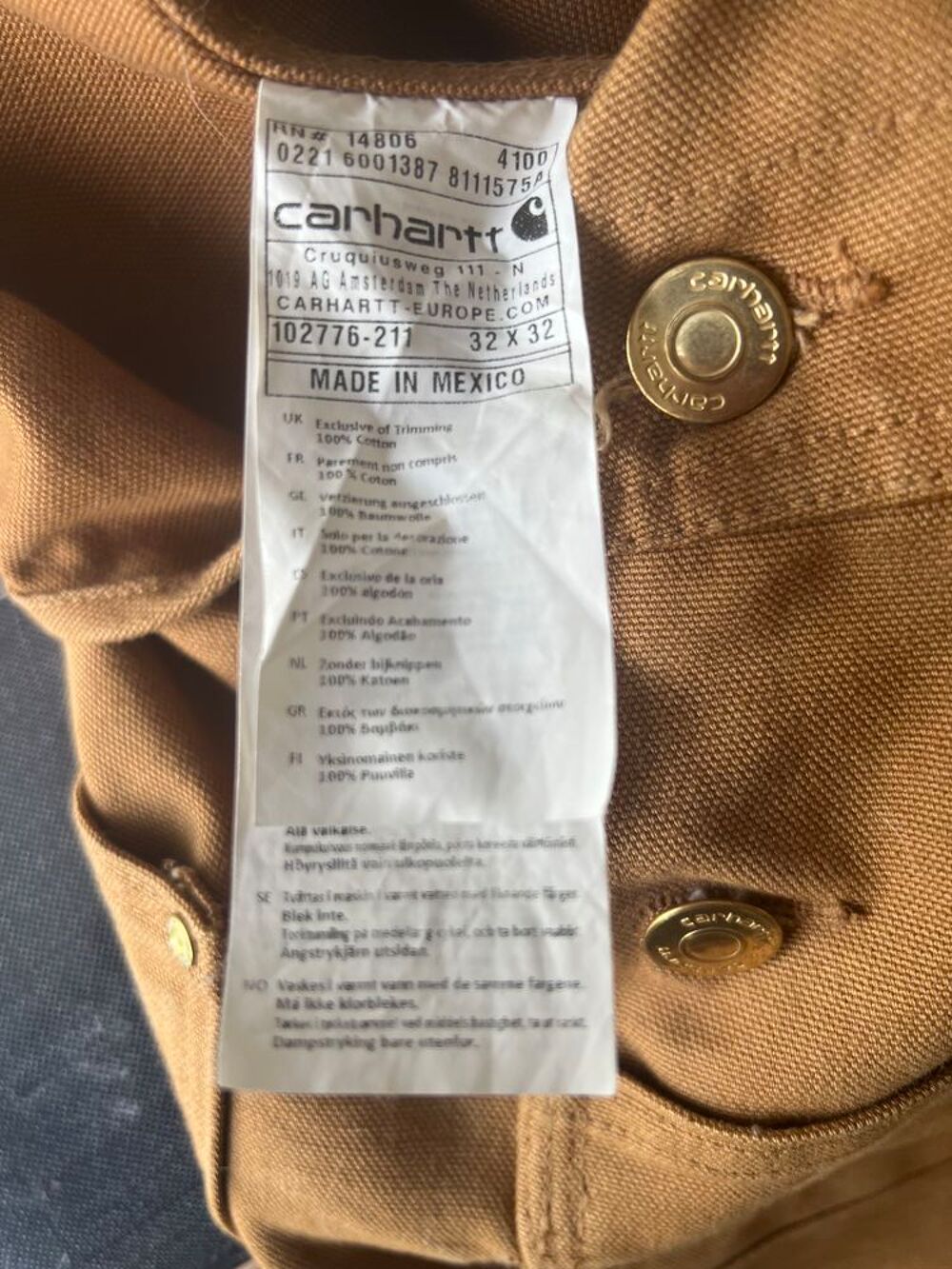 La l&eacute;gendaire salopette CARHARTT &agrave; moiti&eacute; prix Vêtements