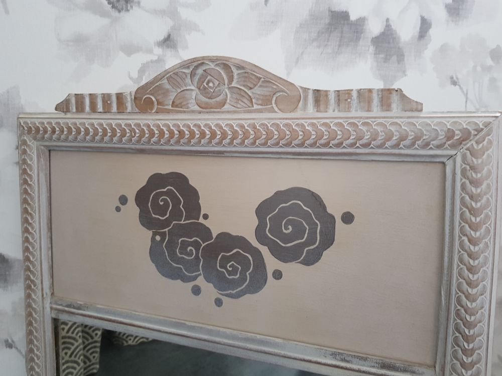 Miroir relook&eacute; shabby chic Décoration