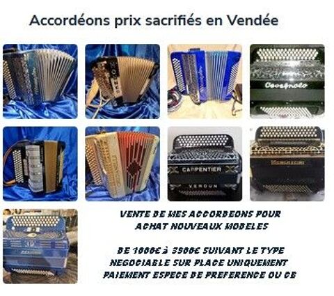  Accordons  des prix sacrifis, suite renouvellement  0 La Roche-sur-Yon (85)